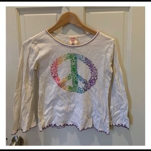 vintage sparkle hippie rainbow top